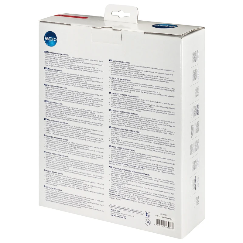 WPRO - filtre à charbon rond Ø175x42mm - Type57