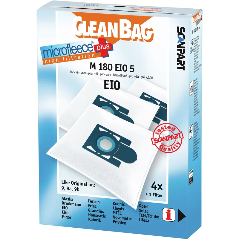 CLEANBAG - sac-aspirateur polaire (boîte) 4 pièces. - M180EIO5