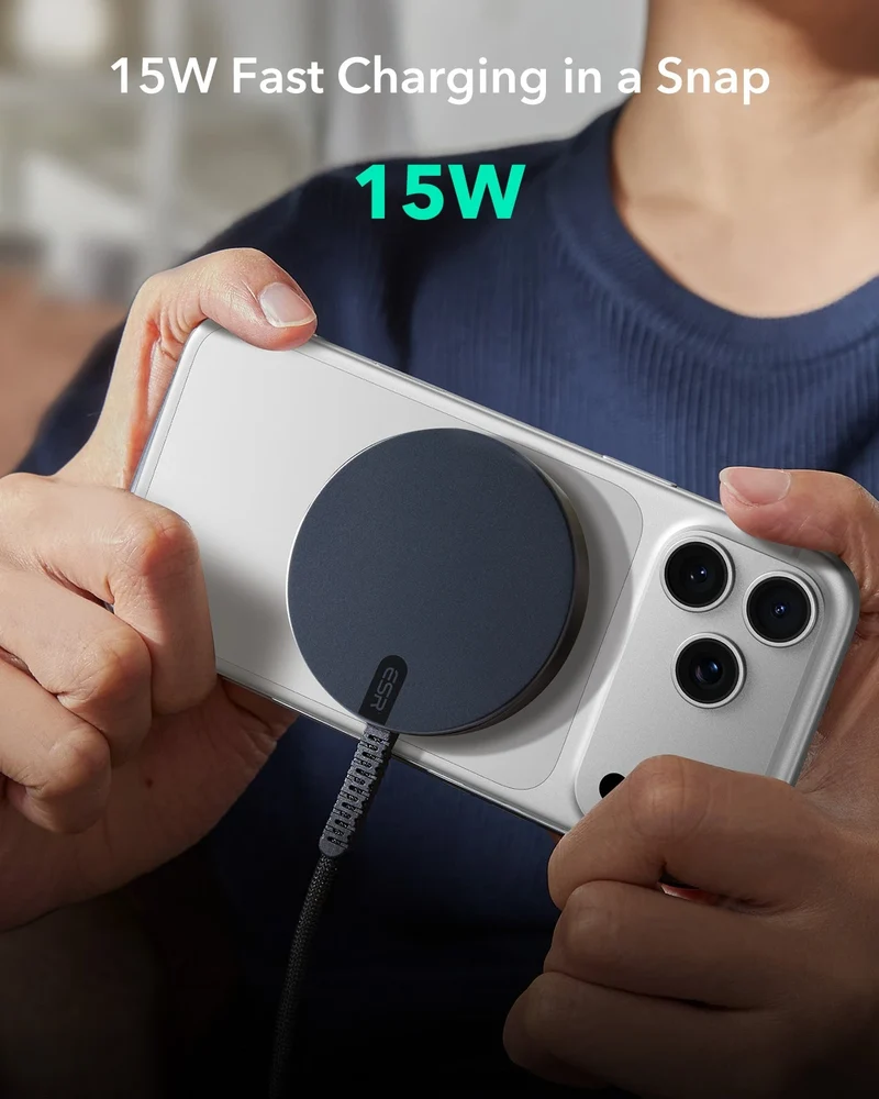 Magnetic Charging Pad (15W) - Silver - 1 Set