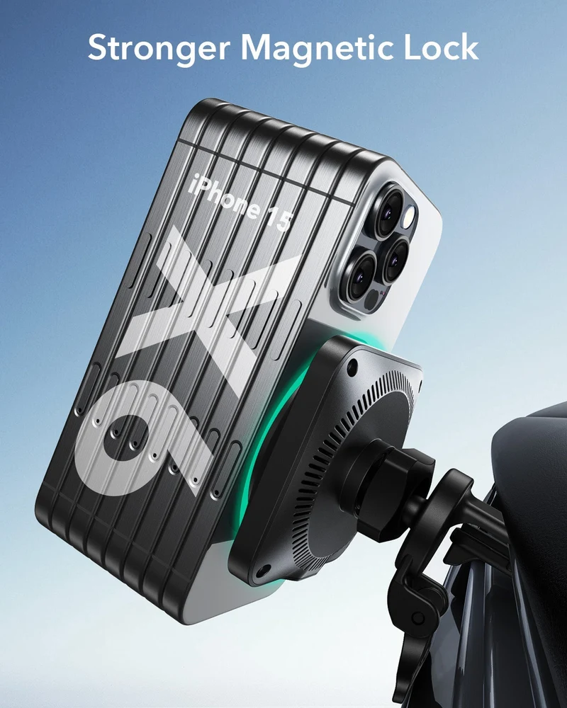 15W Wireless Car Charger with CryoBoost (HaloLock) - Black