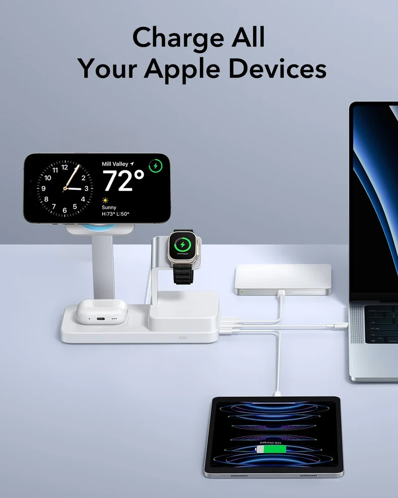 100W 6-in-1 Charging Station with MagSafe + CryoBoost - EU Plug