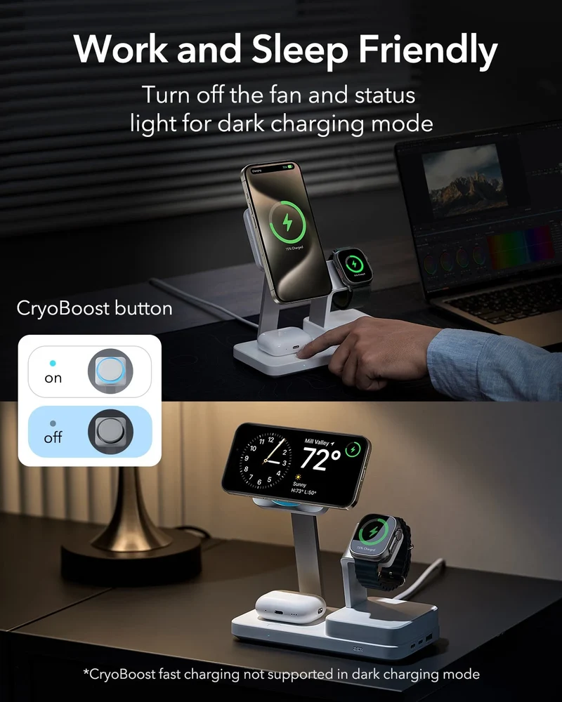 100W 6-in-1 Charging Station with MagSafe + CryoBoost - EU Plug