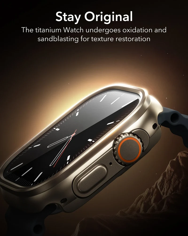 ESR Equinox Watch Band Ultimate Bundle for Apple Watch - Red Band / Titanium Case