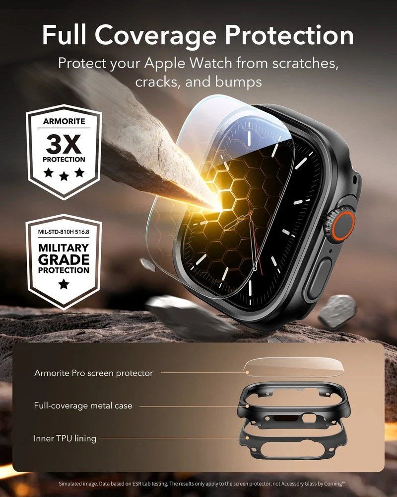 ESR Equinox Watch Band Ultimate Bundle for Apple Watch - Starlight Band / Black Case