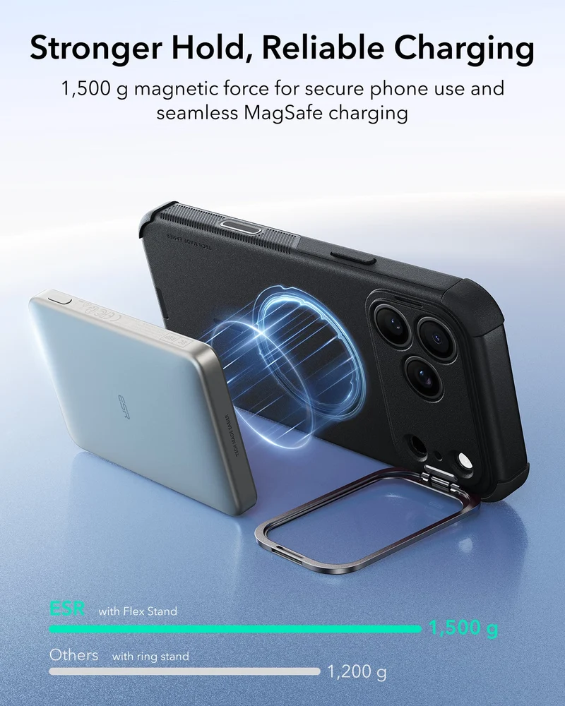 iPhone 18 Pro Max Bundle Cyber Tough Magnetic Case with Camera Control and Flex Stand, Plus Armorite®️ Screen Protector - Black