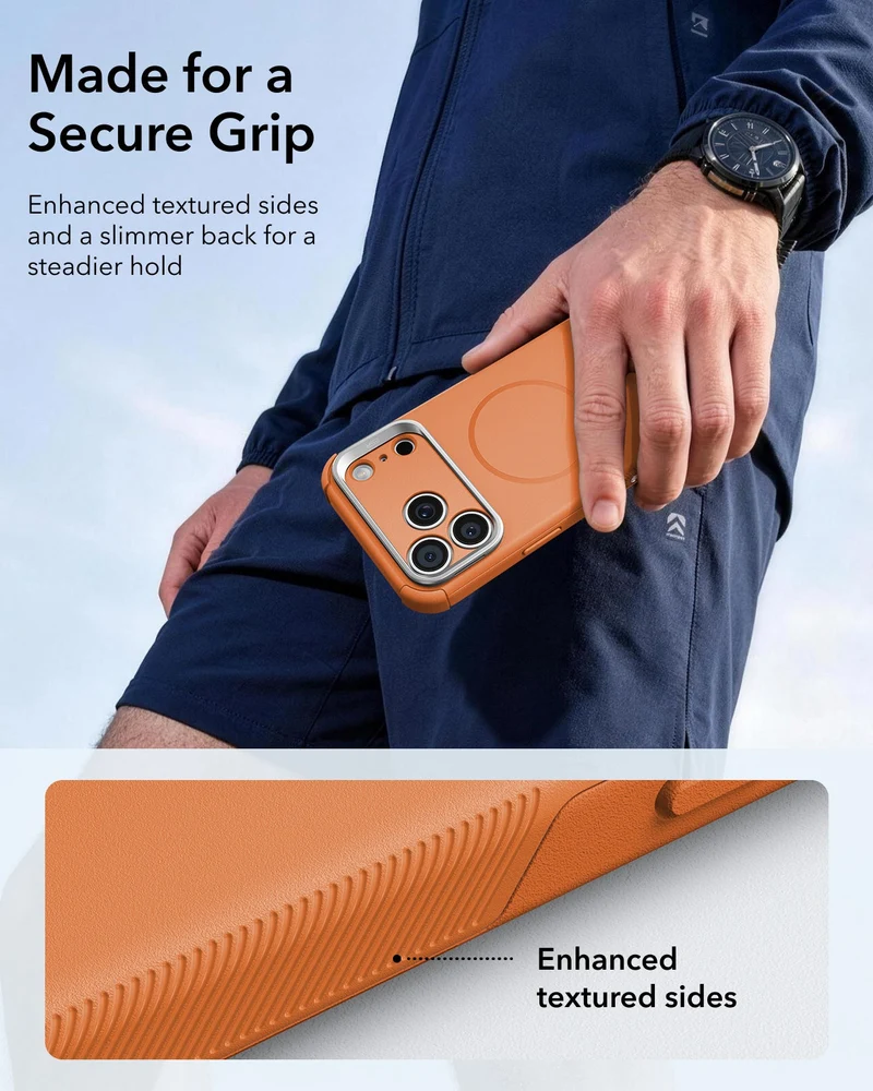 iPhone 18 Pro Bundle Cyber Tough Magnetic Case with Camera Control and Flex Stand, Plus Armorite®️ Pro Screen Protector - Orange