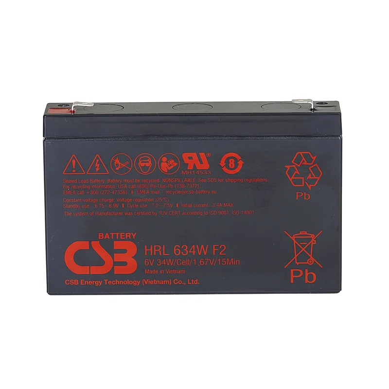 HRL634WF2 AGM Battery 6V 9Ah