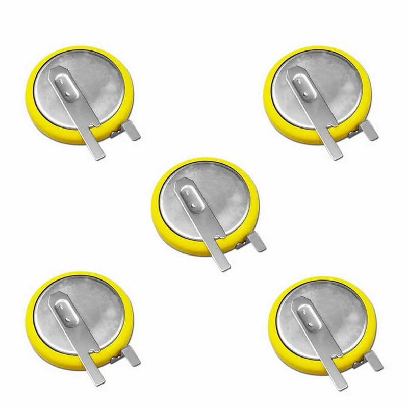 5PCS 3V 225mAh Lithium Button Battery CR2032 Welding Foot Battery for Small Appliances