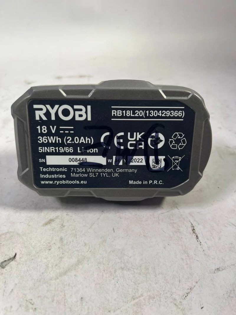 RYOBI RB18L20 Akku 18 V 2,0 Ah / 2000 mAh Li-Ion ( 5133002737 ) - Gebraucht