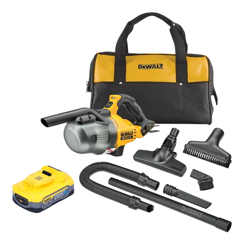 DeWalt DCV 501 LN Aspirateur sans fil 18 V 0,7 l classe de poussière L + 1x batterie Powerstack 5,0 Ah - sans chargeur