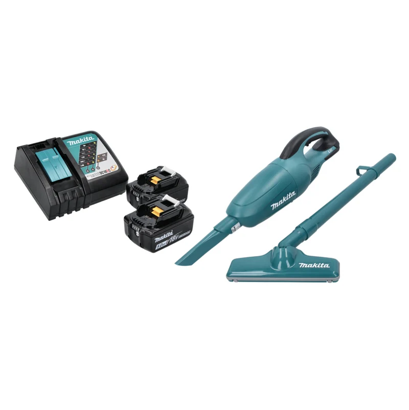 Makita DCL 180 RT Aspirateur à batterie 18 V vert + 2x batterie 5,0 Ah + chargeur