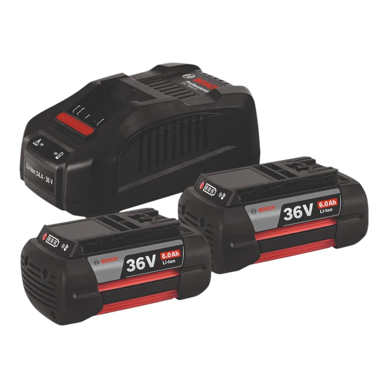 Kit de démarrage sans fil Bosch 2x GBA 36 V 6,0 Ah Professional batterie + chargeur GAL 3680 CV ( 1600A00L1U )