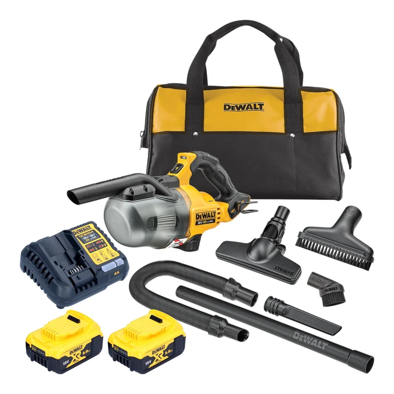 DeWalt DCV 501 LP2 Aspirateur sans fil 18 V 0,7 l classe de poussière L + 2x batterie 5,0 Ah + chargeur