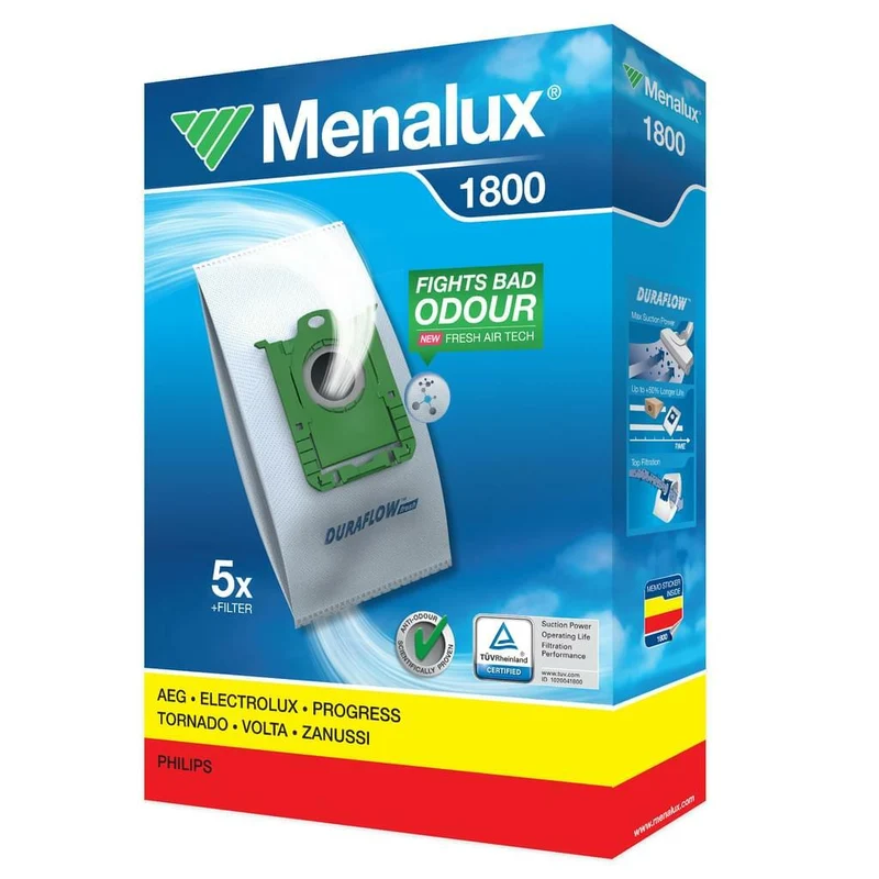 Menalux 5 sacchi microfibra aspirapolvere AEG Clario UltraOne ZAN36 U36 TO36