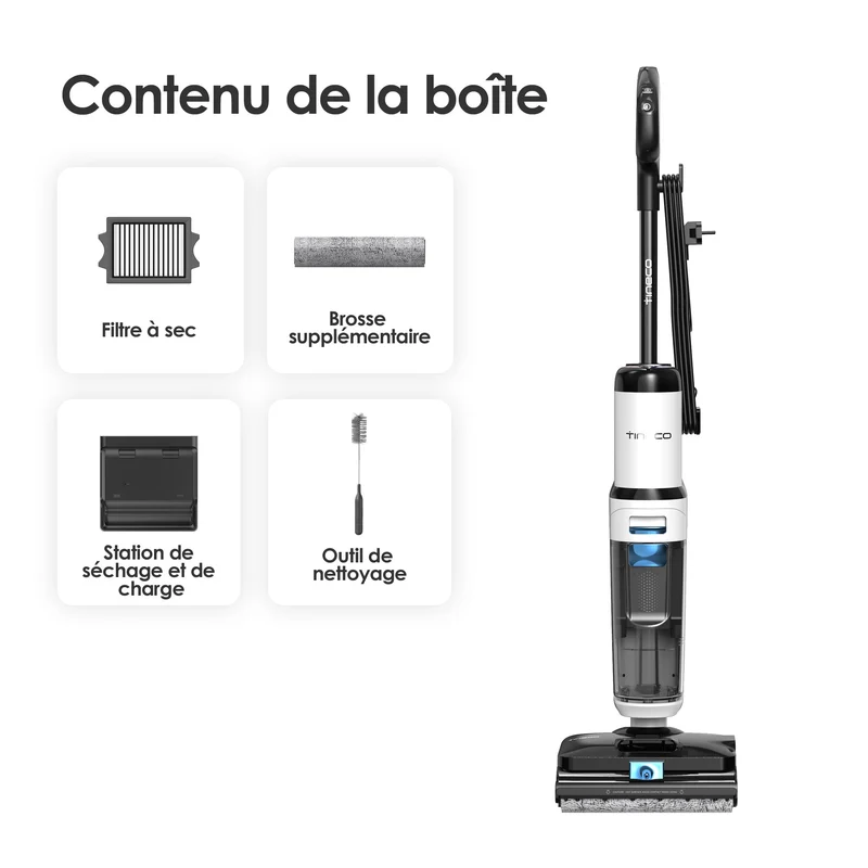 Tineco FLOOR ONE S6 Stretch Steam Aspirateur-laveur avec fil humide et sec tout-en-un
