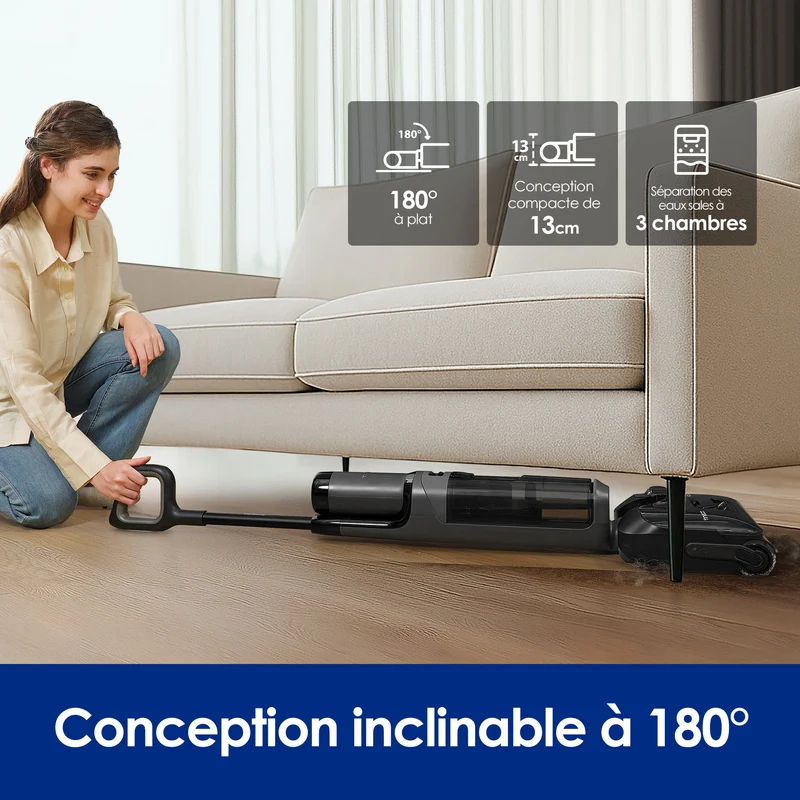 Tineco FLOOR ONE i6 Stretch Aspirateur Sec et Humide