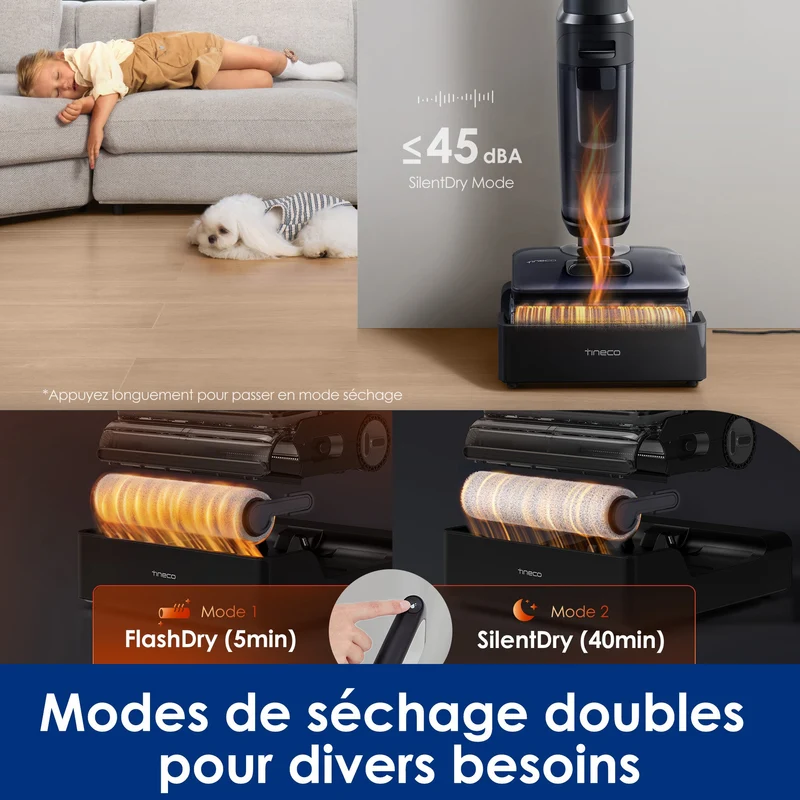 Tineco FLOOR ONE S7 Stretch Steam Aspirateur Balai Vapeur Sans Fil Tout-en-Un