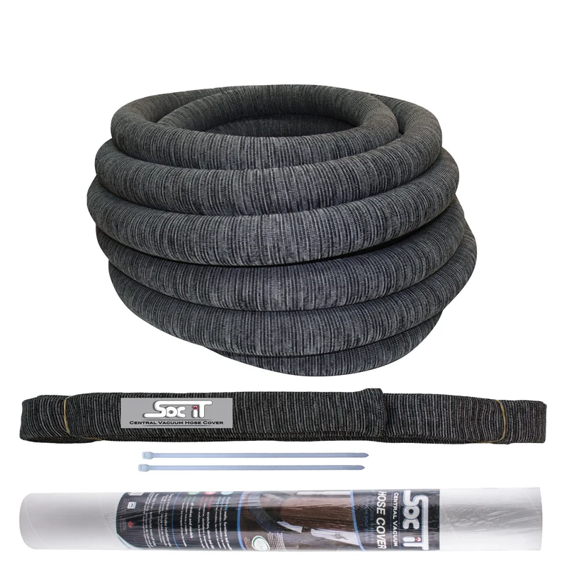 Central Vacuum Hose Sock 40’ Charcoal Grey
