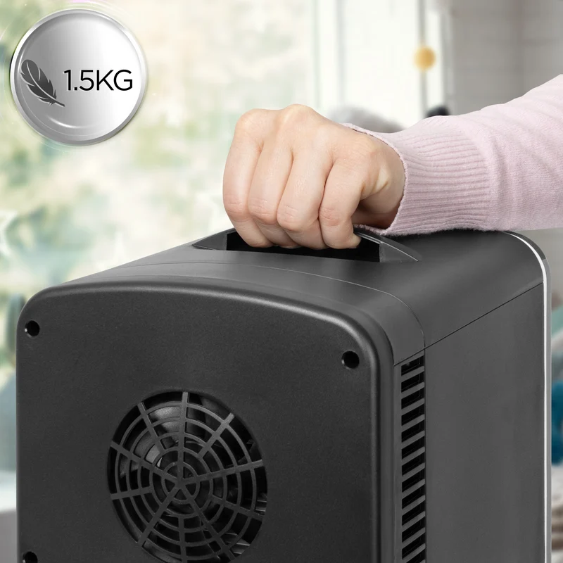 Duronic MFW4 BK Mini réfrigérateur 42W 4 litres Jusqu’à 6 cannettes Glacière pour snacks boisson lait maternel cosmétique médicament Maintien au chaud Bureau chambre voiture camping bateau