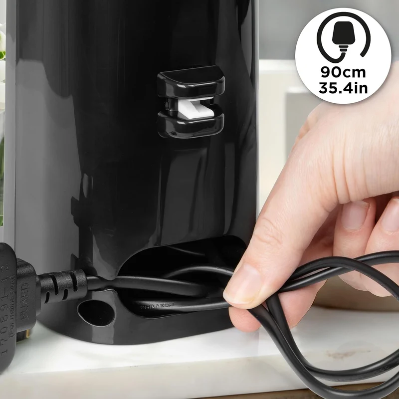 Duronic CO40 BK Ouvre-boîte électrique 50W Ouvre boîtes de conserve automatique Aiguiseur de couteaux Décapsuleur pour bouteille Permet de retirer les capsules des bouteilles et cannettes
