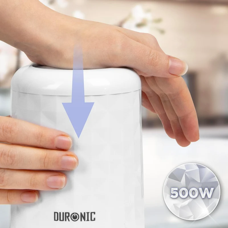 Duronic CH57 WE Mini hachoir 500W avec 2 bols de 700 ml avec couvercle Robot culinaire pour légumes fruits noix épices Permet de préparer sauces purée nourriture bébé