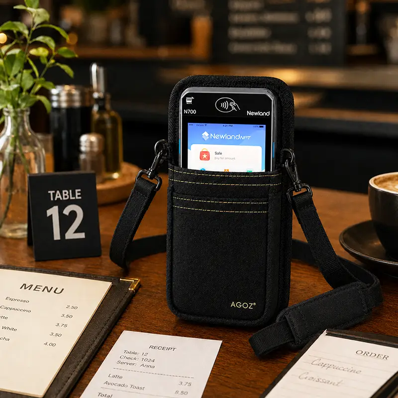 Étui bandoulière Newland pour terminal POS, pour paiement à table | Agoz
