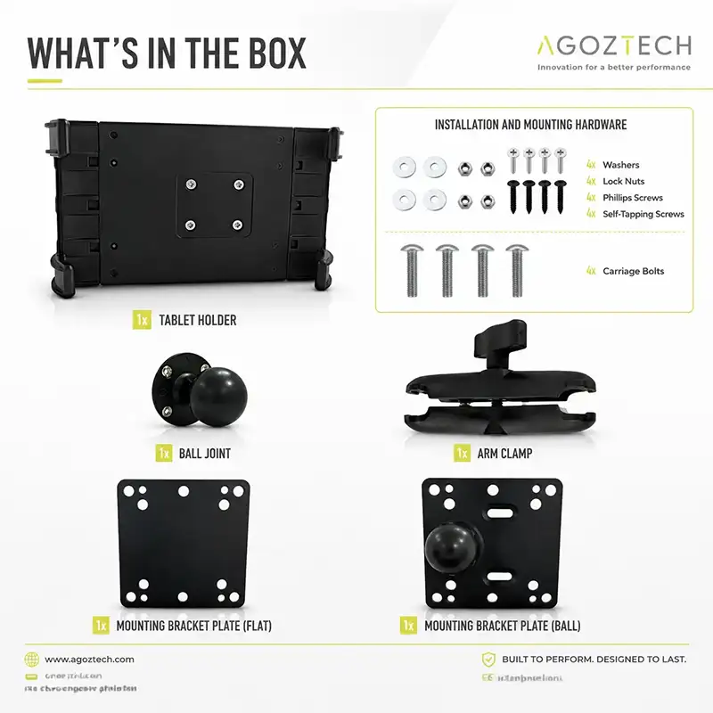 Support de montage pour chariot élévateur Getac Tablet pour mobilité en entrepôt | Agoz