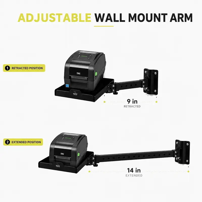 Étagère murale industrielle pour imprimantes d'étiquettes de bureau TSC
