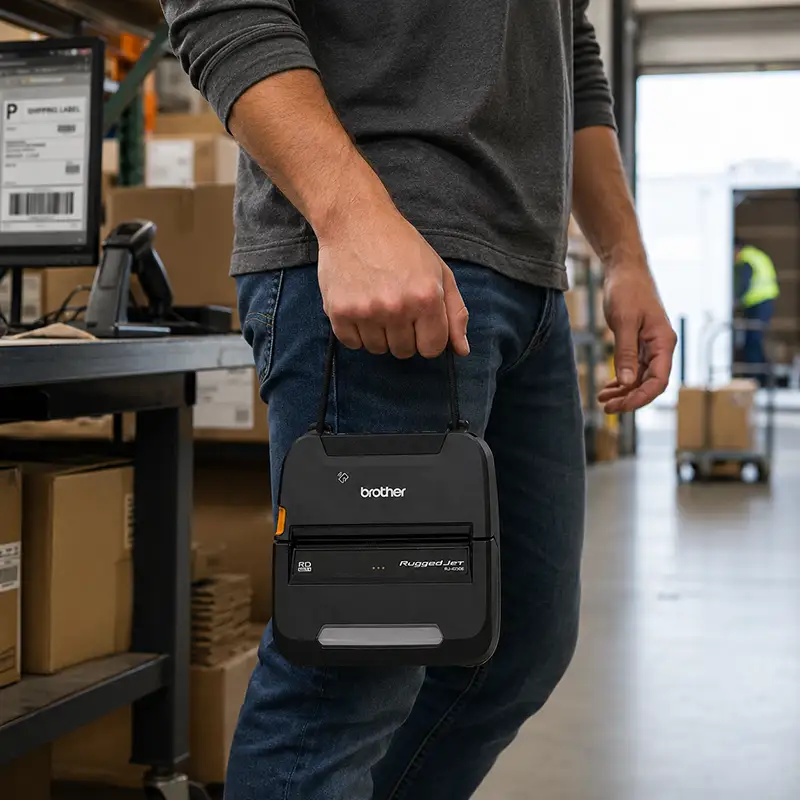 Sangle de main en cuir de remplacement compatible avec les imprimantes mobiles Brother