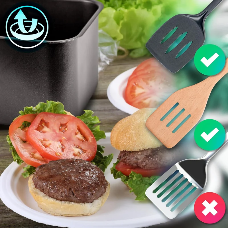 Duronic AFD2 BG 2x Paniers de cuisson de 5 Litres pour Friteuse à air Tiroir de Cuisson pour Airfryer Compatible uniquement avec modèles AF14 AF24 AF34 de Duronic