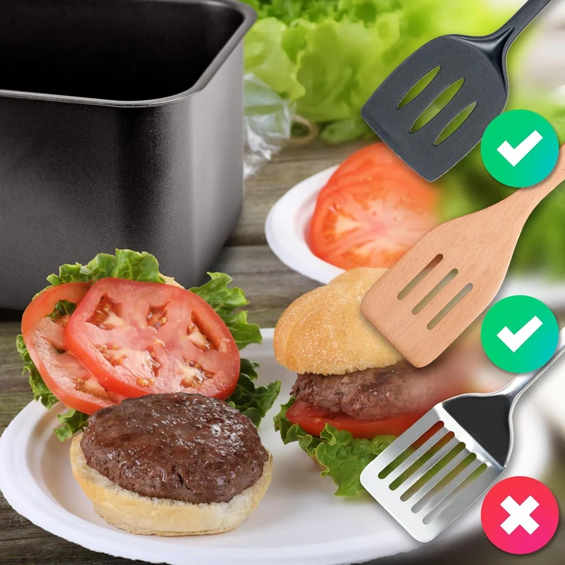 Duronic AFD2 BK 9L 2x Paniers de cuisson de 4,5 Litres pour Friteuse à air Tiroir de Cuisson pour Airfryer Compatible uniquement avec modèles AF14 AF24 AF34 de Duronic
