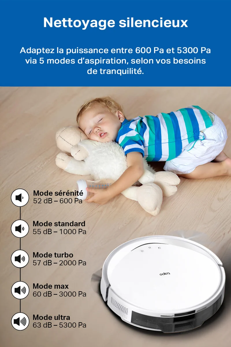 Aspirateur Robot Laveur 5300 Pa - Tapo RV20 Max White