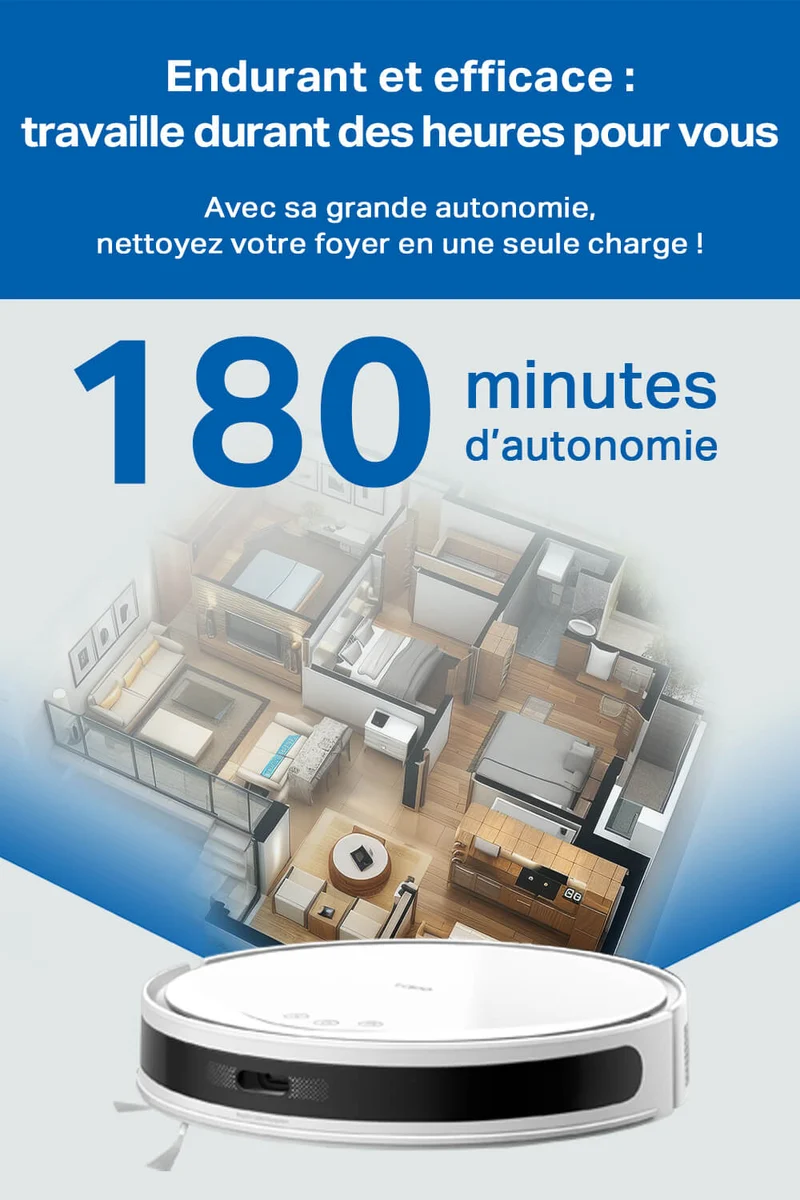 Aspirateur Robot Laveur 5300 Pa avec Station de Vidange - Tapo RV20 Max Plus White