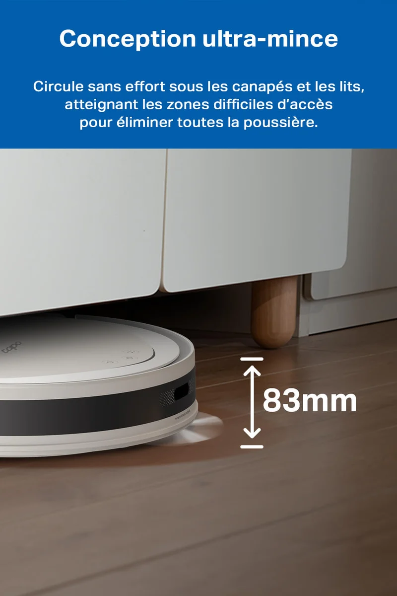 Aspirateur Robot Laveur 5300 Pa avec Station de Vidange - Tapo RV20 Max Plus White