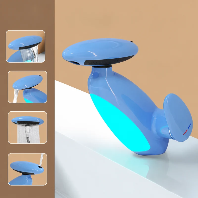 Sirena LED Whale Pull-Out Bathroom Sink Faucet