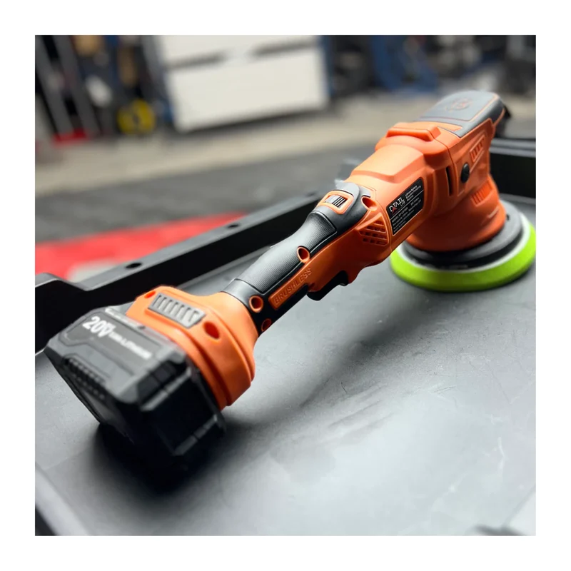 Pro-Xcord 15mm Dual-Action Polisher tool set with Smart Dual charger et 2x 5 Amp batteries