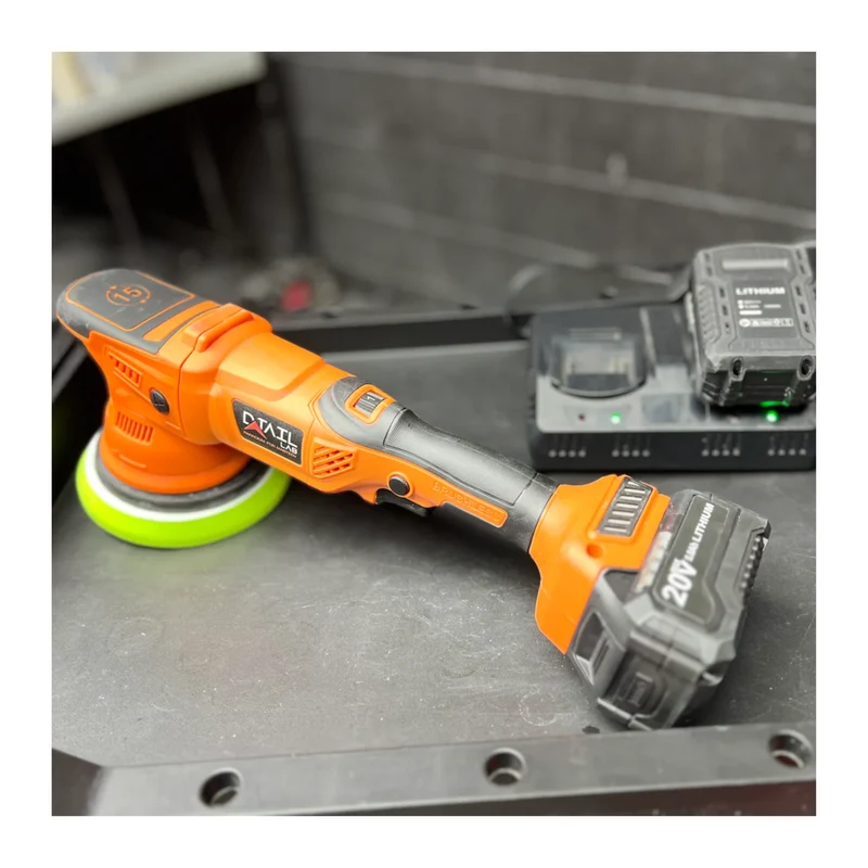 Pro-Xcord 15mm Dual-Action Polisher tool set with Smart Dual charger et 2x 5 Amp batteries