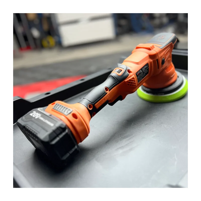 Pro-Xcord 21mm Dual-Action Polisher tool set with Smart Dual charger et 2x 5 Amp batteries