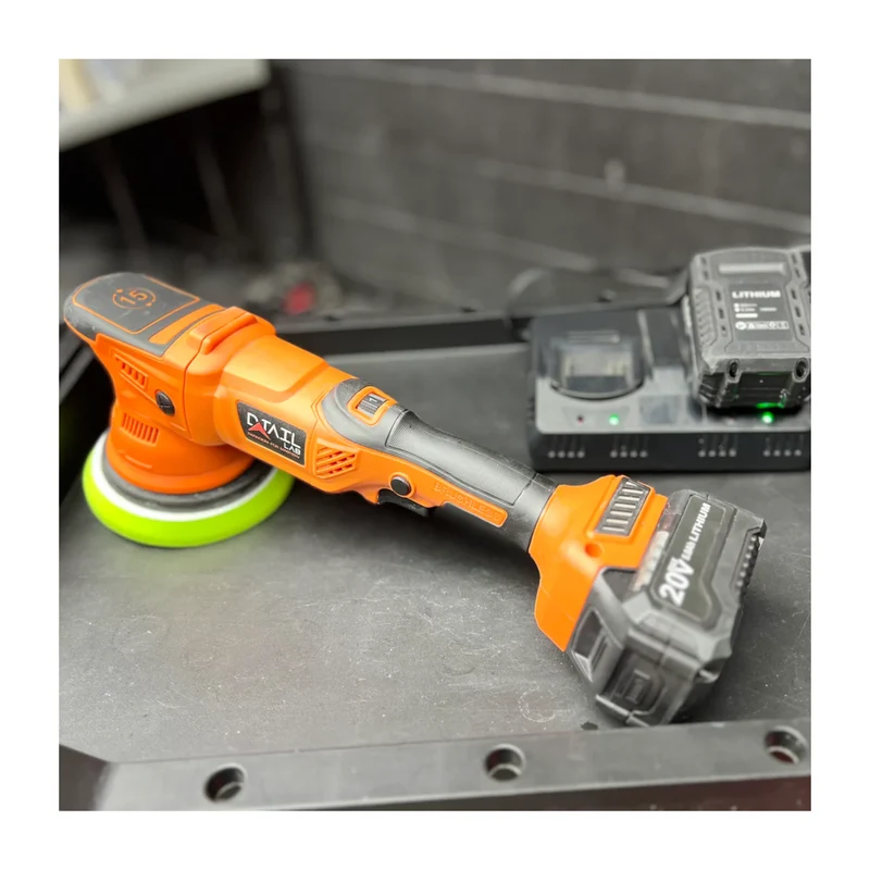 Pro-Xcord 21mm Dual-Action Polisher tool set with Smart Dual charger et 2x 5 Amp batteries
