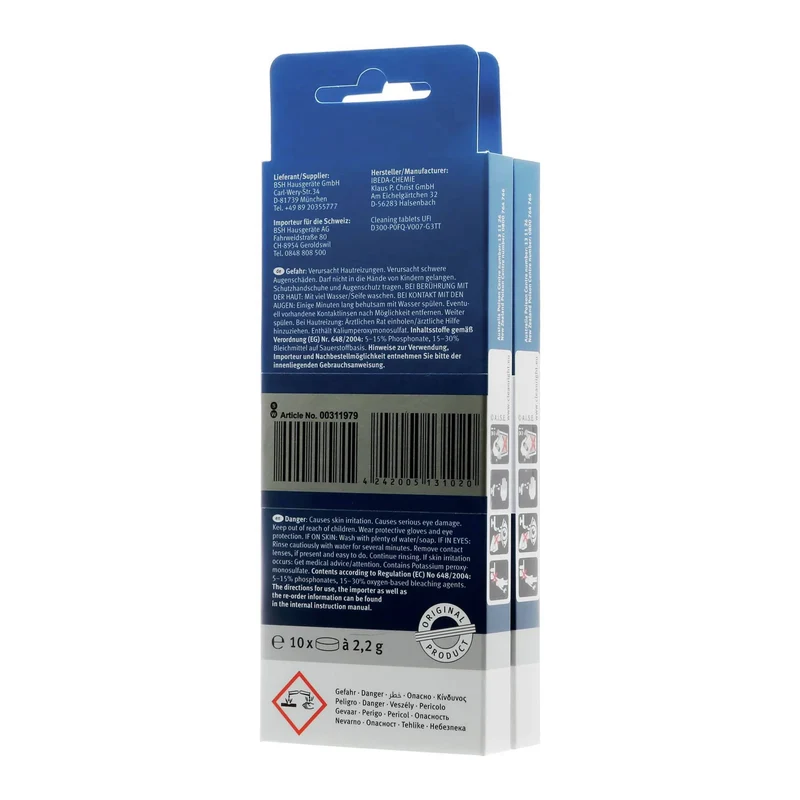 BOSCH SIEMENS - Nettoyant - Tablette - Multi pack - 20 pièces