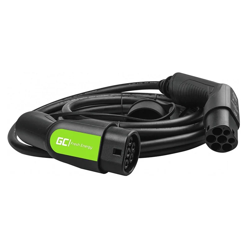 GREEN CELL - Câble de recharge pour voiture - Type 2 - 11 kW - 5 m - 3 phases