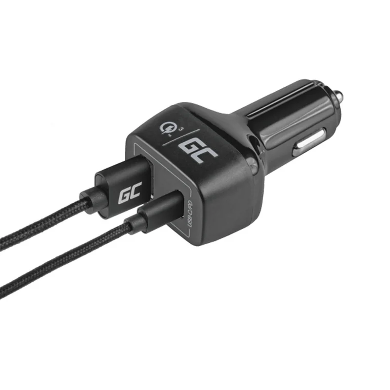 GREEN CELL - Chargeur de voiture - 1x USB-C & 1x USB-A