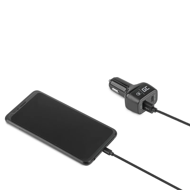 GREEN CELL - Chargeur de voiture - 1x USB-C & 1x USB-A