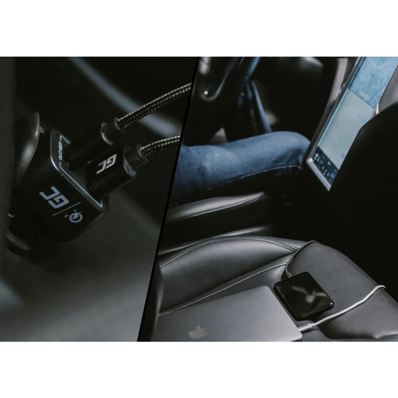 GREEN CELL - Chargeur de voiture - 1x USB-C & 1x USB-A