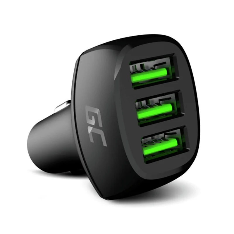 GREEN CELL - Chargeur de voiture - 3x USB - 54W