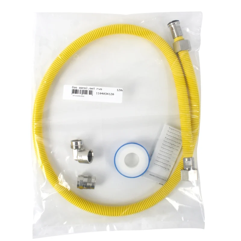 SCANPART - Kit de raccordement gaz - Norme NL - 1/2"(F) - 1/2"(F) - 120 cm