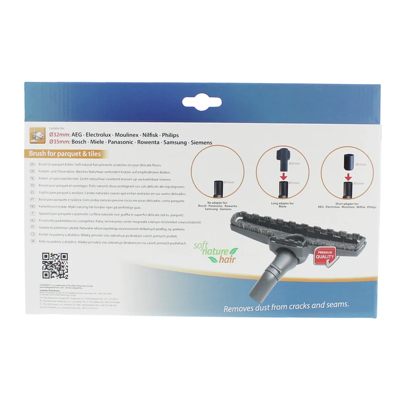 SCANPART - brosse en parquet Ø35mm + crochet de stationnement et serrure - SBB300