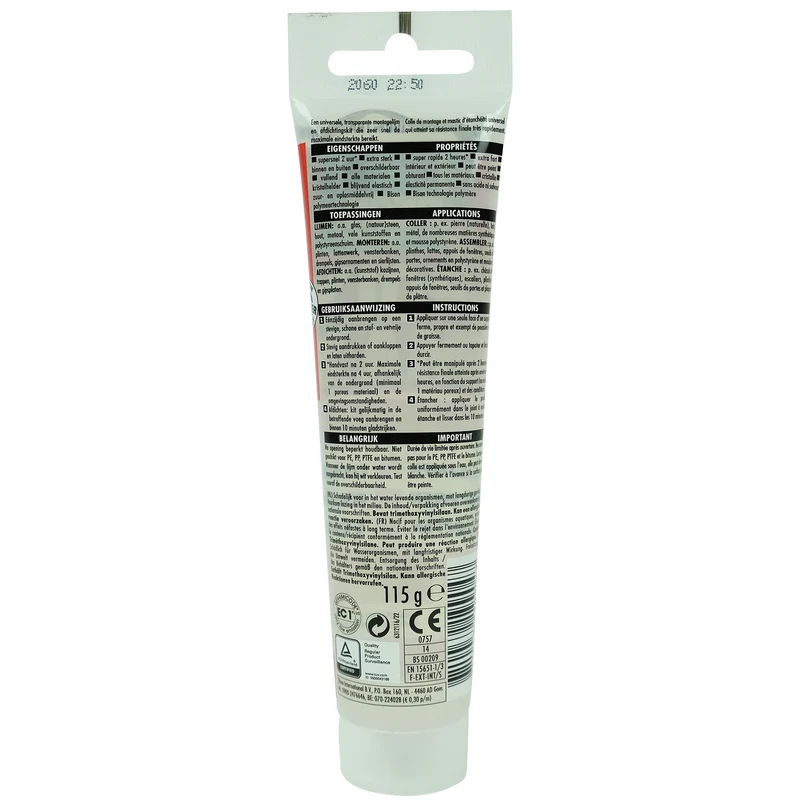 BISON - adhésif d’assemblage transparent 90 gr. - Poly Max