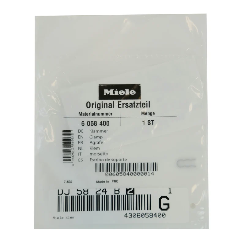 MIELE - pince - ressort de fixation du tuyau
