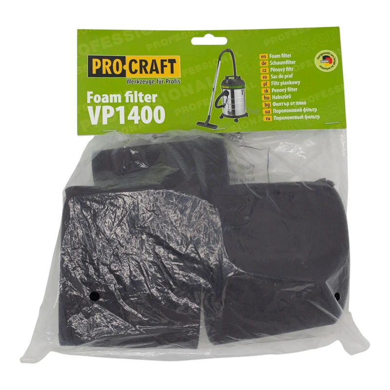 Filtre en mousse Procraft FPVP1400 pour aspirateur eau et poussière Procraft VP1400